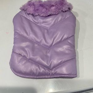 Small fur collar doggie coat